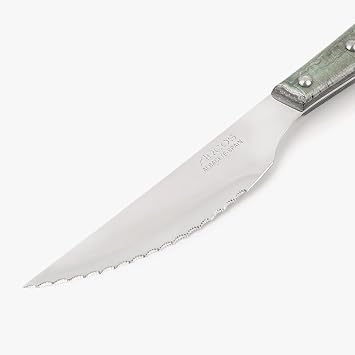 Arcos Table Knives - Steak Knife Table Knife - Blade Nitrum Stainless Steel 4 - Handle Pack Wood Blue color