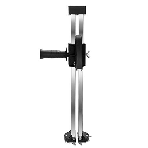 Baugger Manual Gypsum Board Cutter - Manual High Accuracy Portable Gypsum Board Cutter Hand Push Drywall Cutting Artifact Tool with Double Blade and 4 Bearings 20-500Mm Cutting Ran-Black