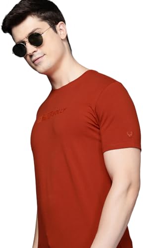 Allen Solly Men’s Regular Fit T-Shirt (ASKCCURGF279970_Red M)