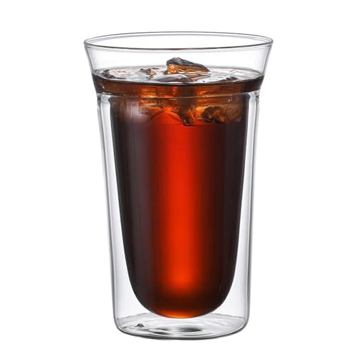 Tazze da caffè in – Bicchiere minimalista a doppia parete in – Bicchieri termici isolati, tazze da caffè in sono ideali come regalo per coppie, mamme, amici, fieri