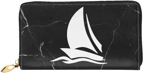 Silhouette of Sailboat Wallet Card Bag