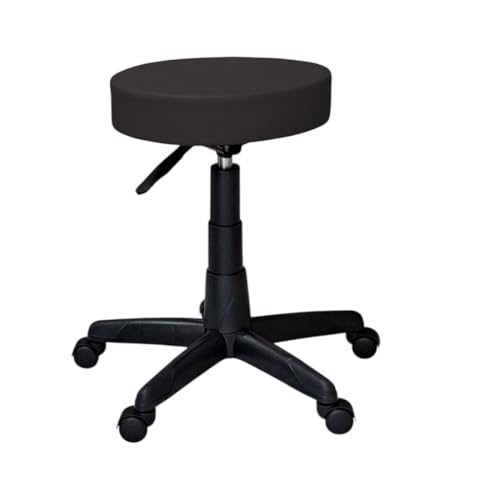 Cadeira Giratória Mocho, Ajuste de Altura e Rodízios - Ideal para Estética, Manicure, Tatuagem, Odontologia e Uso Doméstico - Preto