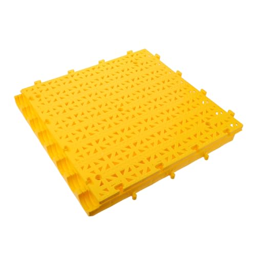 Dalles de terrasse en PP jaune &agrave; forte absorption des chocs pour sol de garage r&eacute;silient