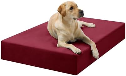 Barker Beds Large Orthopedic Dog Bed - 7" Memory Foam Mattress - ...