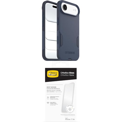 Coque iPhone Air OtterBox Commuter MagSafe bleu avec protecteur ecran