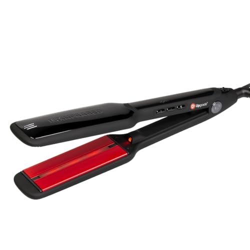 Upgrade - Piastra per Capelli Professionale Bio Infrared - Large 2 - Con Elegante Design Nero - Piattini Extra Large - Per Tutte le Tipologie di Capello