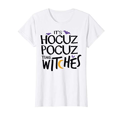 Donna Halloween It's Hocus Pocus Time Witches Costume Maglietta Maglietta