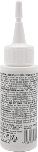 Vetocanis | Ohrenreiniger für Hund und Katze 60ML | Feuchttücher zur Fellpflege Hund und Katze | Ohrenreiniger Hund | Katzen- und Hundepfoten Reiniger | Packung mit 100 Tüchern