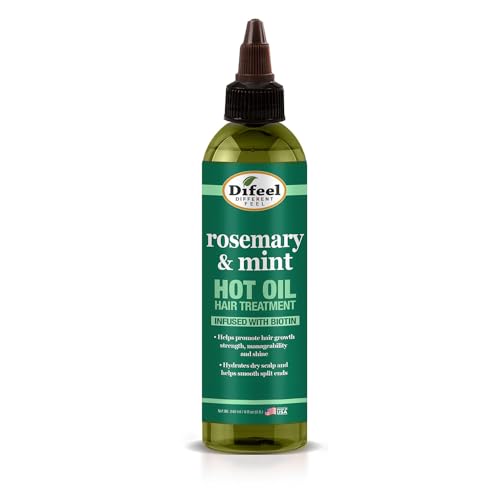 Difeel Hot Oil Hair Treatment with Natural Rosemary, Mint & Biotin 8 oz - Nourishing Treatment and...