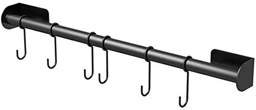 Küchenutensilienregal aus Edelstahl mit Hängeleiste und Haken, 40 cm Länge