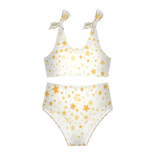 Gold Star Girls Two Piece Kids Bikini Set Quick-Dry Swimsuits Swimming Suits Adjustable Shoulder Strap3