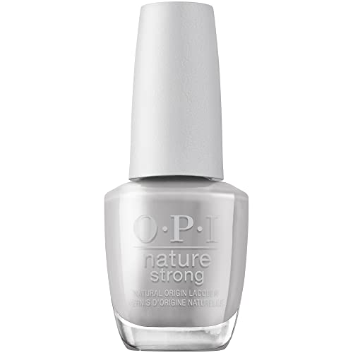 OPI Nature Strong Dawn of a New Gray | Opaque Soft Gray Crme Natural Origin Nail Polish | Plant Based Vegan Cruelty Free