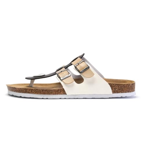 Geerta Strappy Jesus Sandals Men Wide Flip Flops Cork Footbed Water Slides Slip On Beach Flats Lightweight Breathable No Slip Shower Thong House Slippers Comfort Wear Shoes Summer Vacation