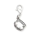 Halloween Zipper Pull Charms, Halloween Bat, Vampire Teeth Charms, Halloween Clip On Charms, Spider, Moon (4. Vampire Teeth)