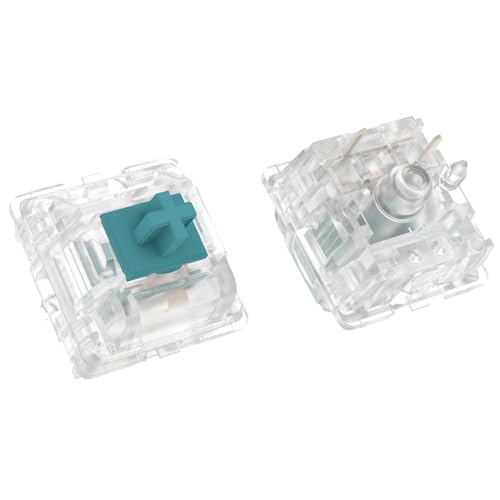 Image of DUROCK T1 Tactile Keyboard Switches, 5 Pins Tactile Switch 67g Gold Plated Spring Heavy Tactility Key Switches Pre-Lubed (DUROCK Clear T1, 70pcs)
