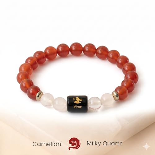 Image of ARDEN Zodiac Crystal Bracelet for Men & Women | All Rashi Crystal Bracelets | Natural Healing Stone Astrology Bracelets | Adjustable Energy Bracelet for Wealth, Positivity & Protection | Birthday Gift