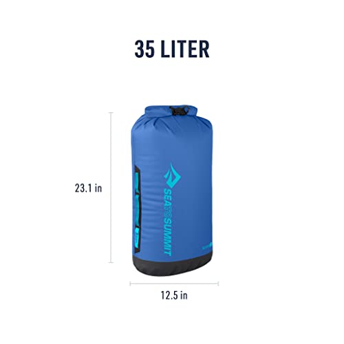 Image of Sea to Summit Big River Dry Bag, Heavy-Duty Dry Storage, 35 Liter, Surf Blue