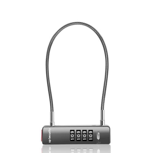 UP Security Combination Cable Lock Outdoor Use, 4-Digit Comb