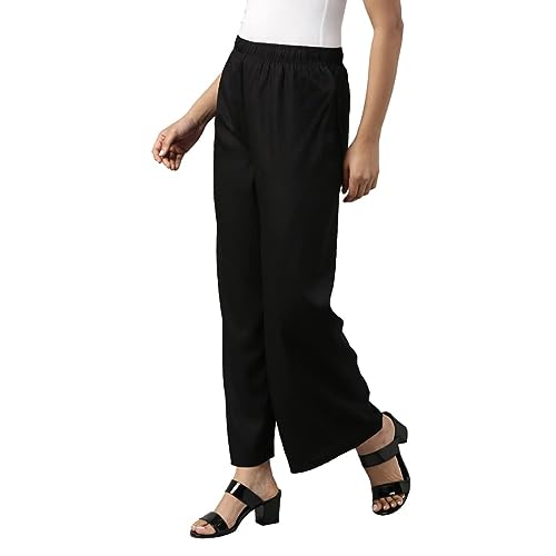 Image of Fancy Star Women Super-Combed Cotton and Rayon Solid Full Length Regular Palazzo