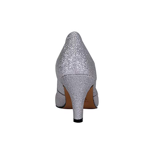 Floral Grace Women's Wide Width Pleated Upper Peep Toe Dress Pumps4