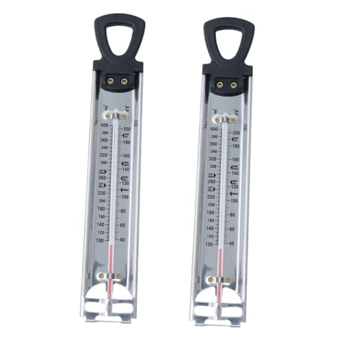 OKUMEYR Candy Syrup Thermometer Double Scale Cooking Thermometer Easy to Read Hanging Hole for Wall
