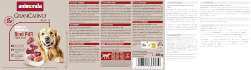 animonda GranCarno Hunde Nassfutter Single Protein Rind pur (6 x 400g)
