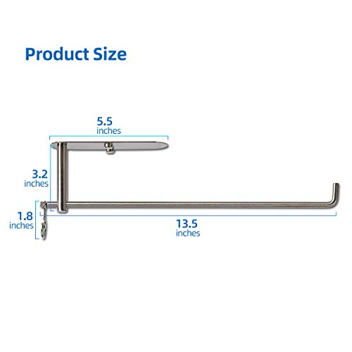 Multi Function Paper Towel Holder Under Cabinet, Mountable Roll Paper Towel Rack for Kitchen - Thumbnail 2