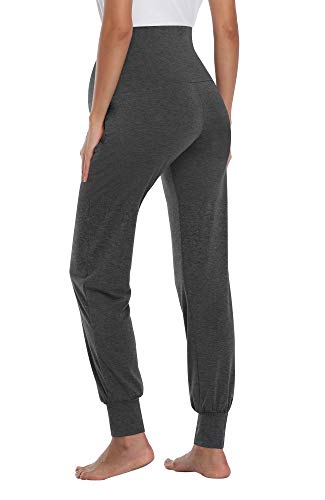 Pacbreeze Women's Maternity Pants Lounge Workout Joggers Over The Belly Pajama Sweatpants Stretchy Pregnancy Pants(Dark Heather Gray, Large) #TOP5