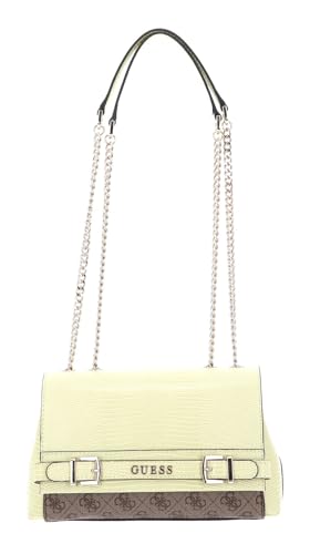 Sac convertible GUESS Sestri Logo jaune au rabat graphique élégant