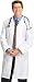 Utopia Wear Professional Lab Coat for Men - Laboratory Coat 41 Inch Kick Pleat (White)