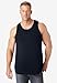 KingSize Men's Big & Tall Shrink-Less Lightweight Tank - 6XL, Black