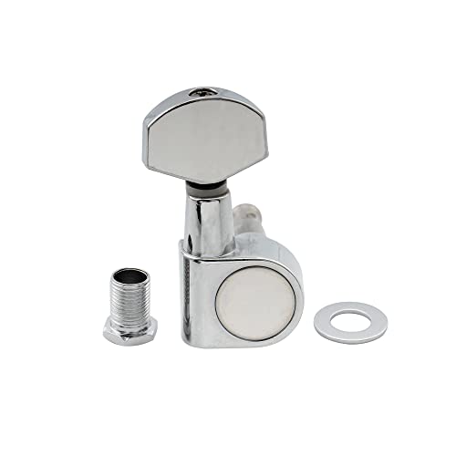 Musiclily Pro 6-en-ligne Scellées Dual Pin Mécaniques Set pour Squier Strat, Chrome - Les Beatles, Paul McCartney, John Lennon, RIngo Starr, George Harrison Musiclily Pro 6-en-ligne Scellées Dual Pin Mécaniques Set pour Squier Strat, Chrome – Image 5