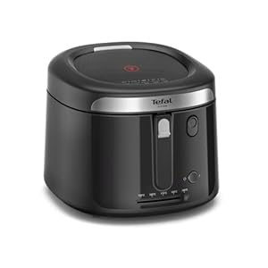 Tefal Vision Fry Deep Fryer, 3L capacity, 1.2kg, 4 Portions, 2100W, Kitchen Fryer, Compact, Chips, Easy Cleaning, Extra Large Window for better visbility and results, Black, FF2528G0