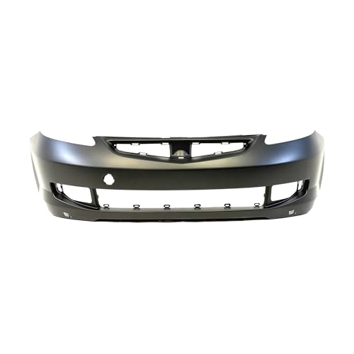 Image of Compatible with Honda Fit 2007-2008 Front Bumper Cover | Primed, With Fog Light Holes, With Tow Hook Hole, Ready to Paint, OEM 04711SLNA81ZZ, HO1000249