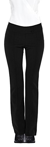 HOT from Hollywood Women's Formal Career Fitted Knit Double Button Textured Long Pants