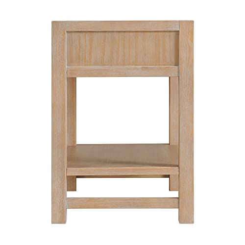 Arden 2-Drawer Wood Nightstand, Light Driftwood Finish Perfect for Modern Rustic, Boho or Traditional Bedroom, Functional and Stable Storage, 28W x 19D x 26 3/8H by Alaterre Furniture - Image 7