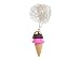 Miniblings Eiscreme Waffel EIS Halskette - Handmade Modeschmuck I Kette mit Anhänger Länge: 80cm - Streusel Kugeleis Dessert 2 Kugeln