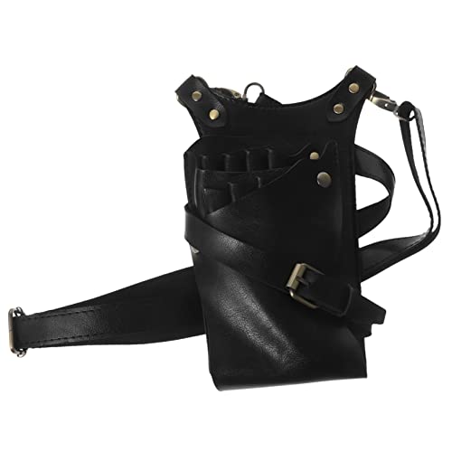 BESTYASH Hairdressers Waist Bag Durable PU Salon Tool Holder for Scissors Clippers Shavers Organizer for Hair Stylists Pet Hair Salon Supplies