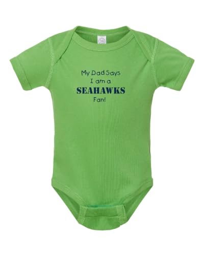 My Dad Says I am a Seahawks Fan Baby Bodysuit Outfit (Newborn)