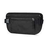 Pochete Doleira Antifurto Bolsa de Cintura Discreta Slim com Múltiplos Compartimentos Para Viagem Passaporte e Documentos