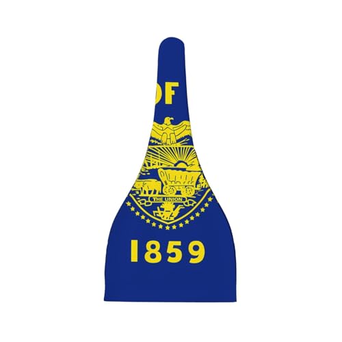 Newborn Baby Hat, Oregon State Flag Print Soft Top Knot Beanie Cap, Cute Baby Headwear for 0-6 Months Black2