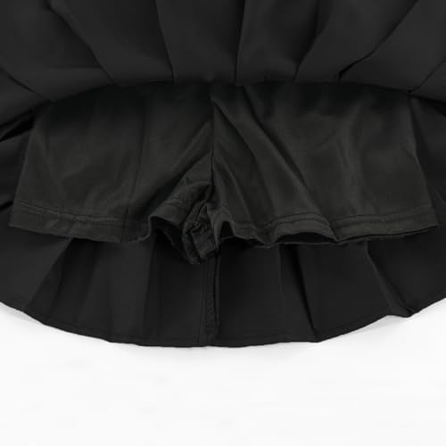 Image of Girls Pleated Skirts Built in Shorts Little Kid Athletic Flowy Skorts Skirts Toddler Girls Tennis Skorts for Girl 3-14 Years