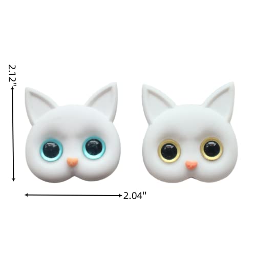 Image of Cute Cat Air Vent Clip Air Conditioning Outlet Clip Car Air Freshener Clip Charm Car Inter Decor Accessories (White)