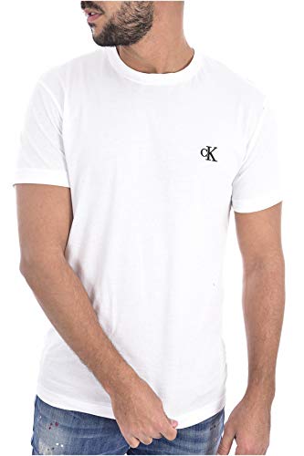 Calvin Klein Jeans Homme CK ESSENTIAL SLIM TEE, Bright White, S
