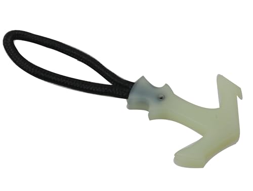 Image of HSCGIN 8PCS 42x44mm Outdoor Backpack Luminous Tail Cord Heavy Duty TPU Zip Puller Zip Extender T Shape Label Extension Cord Holder