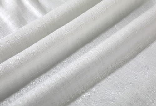 ebossy Women's Summer Linen Skirts Casual Elastic Waist Buttoned A-Line Midi Skirts with Pockets4