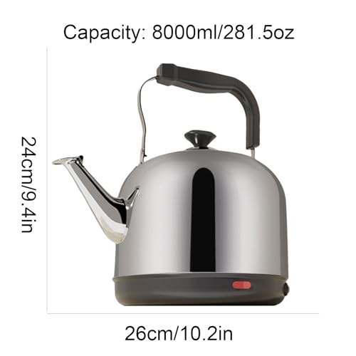 Tetera eléctrica de acero inoxidable con gran capacidad miniatura 2