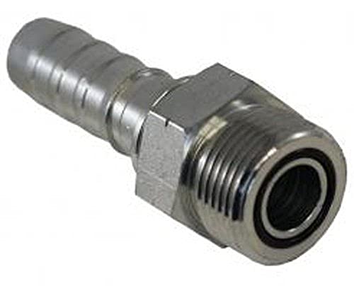 Gates 12GS-12MFFOR GlobalSpiral Couplings, Male Flat-Face O-Ring, Zinc Plated Carbon Steel, 3.50