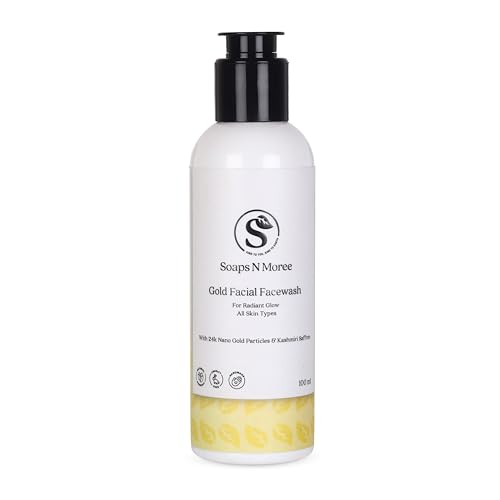 Image of Gold Facial Face Wash for Brightening Skin Care | Gentle Cleanser for Dull, Uneven Skin Tone | Helps Remove Dirt, Improve Texture & Fresh Glow | Cleanser for Smooth Feel, Radiant Look