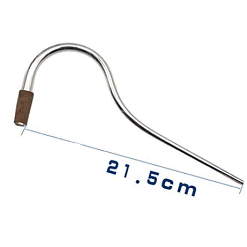 JVSISM Bassoon Metal Mouthpiece Bocal Crook for Woodwind Instrument Parts 21.5cm Length - Thumbnail 3